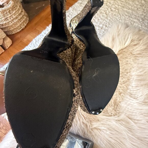 Vintage Alexander Mcqueen sequin platform shoes Size 36.5 - Picture 9 of 11